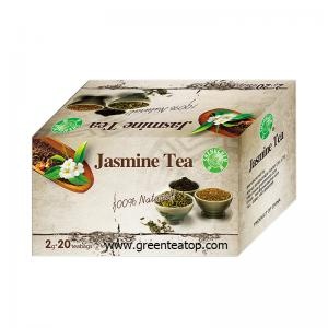 caja de embalaje de té verde con jazmín